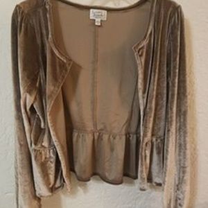 Original Frenchi Stunning Gold Velvet Jacket